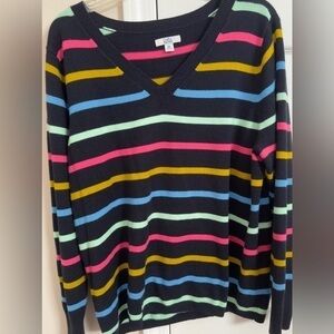 Woman’s Croft & Barrow 100% Acrylic Multicolored Long Sleeve‎ Top Size XXL